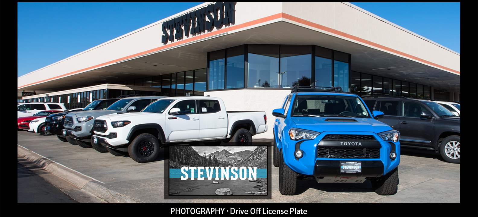 Drive Off Plate Stevinson Automotive - Photography